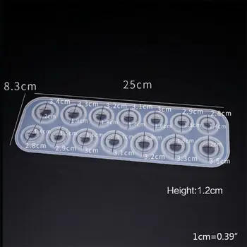 

DIY Crystal Epoxy Mold Dice Fillet Ring Digital Game Jewelry Silicone Mould L4ME