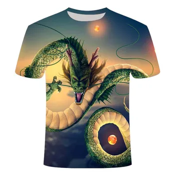 

2020 Men's 3D Anime T-shirt Summer Fashion Trend Round Neck Dragon Ball Anime Series 3D Wind Pattern Top T-shirt Clothing