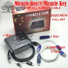 Miracle box com chaveiro miracle, dongle + umf cabo de bota para celulares da china, desbloqueio e reparo, novo, 2020