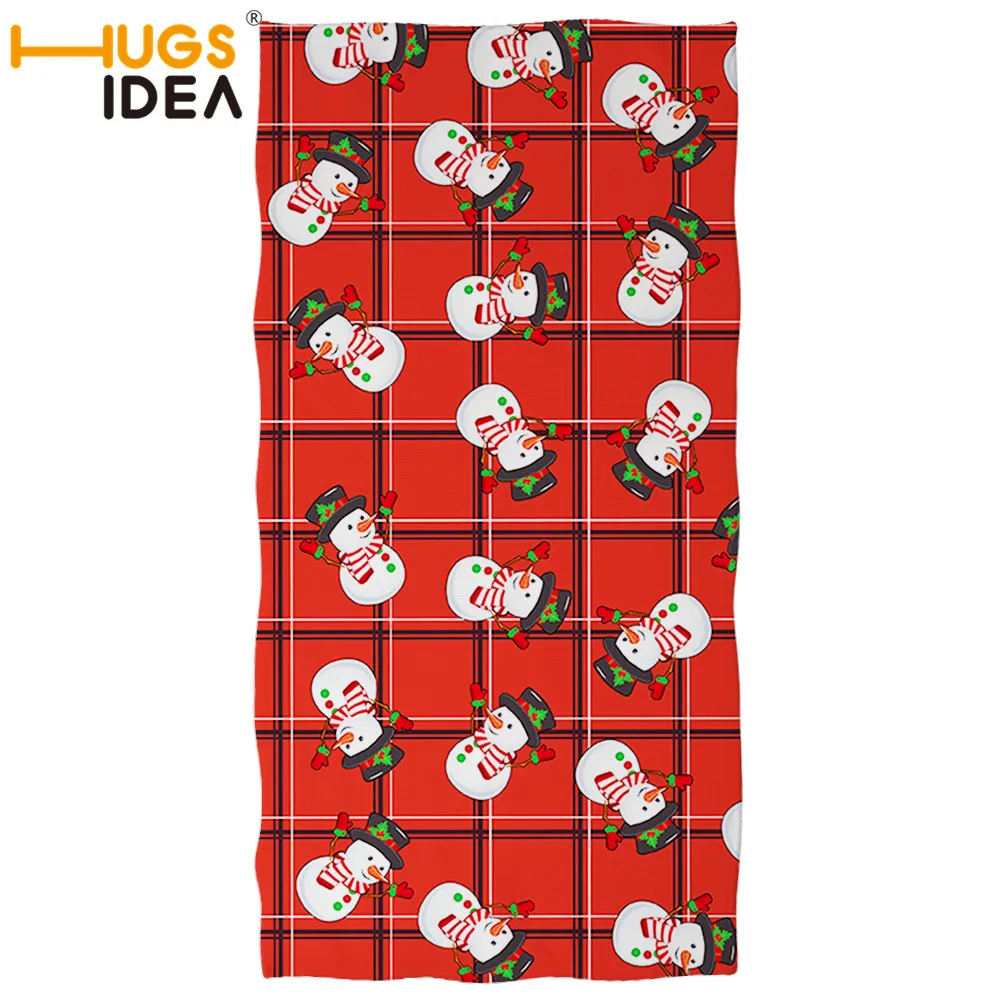 HUGSIDEA Merry Christmas печатное банное полотенце для душа s из микрофибры популярное пляжное полотенце Размер 35 х75, 75x140 рождественское полотенце s - Цвет: CC4431