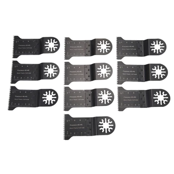 

10Pcs HCS Precision Teeth Multi Saw Blade Pack Oscillating Tool Blades for Cutting Wood Drywall Plastics