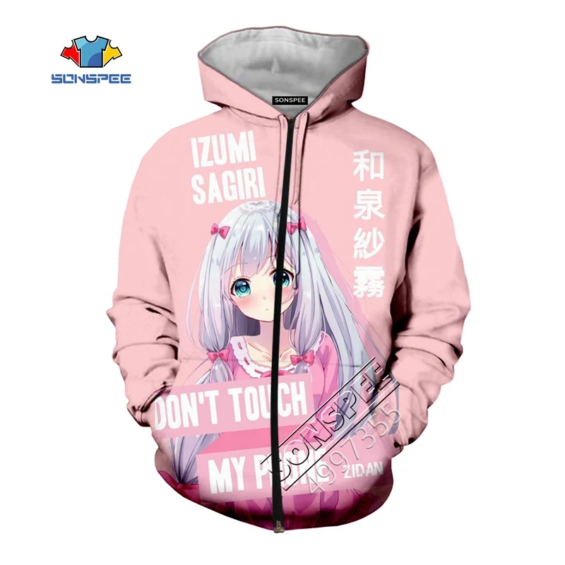 Аниме для девочек IZUMI SAGIRI Harajuku топы мальчиков и Молодежная Кепка с капюшоном на