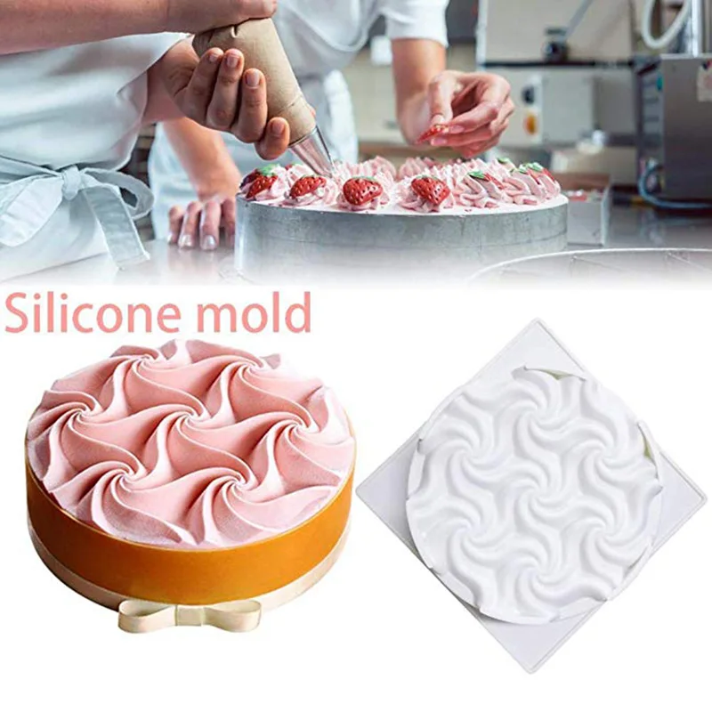

Spiral Flower Cake Mold Silicone Baking Tools For Cakes Baking Pan Cake Decorating Tools Pastry Chocolate Pan Fondant Bakeware