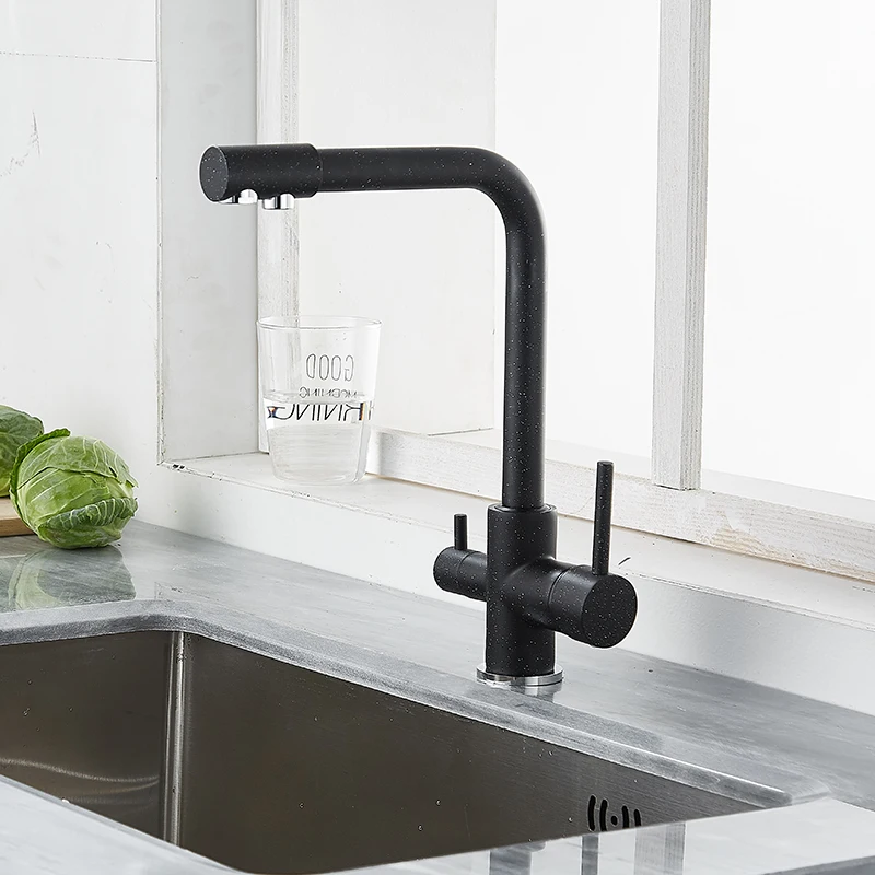 drinking Water Purification Tap Beige&Chrome Kitchen sink Faucet mixer Design 360 Degree Rotation filtered Kitchen Faucet pantry cabinet Kitchen Fixtures