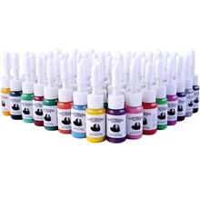 54 флакона Перманентная Татуировка Макияж чернила для боди-арта пигмент татуировки чернила набор тату поставки чернила без вреда для кожи пигмент