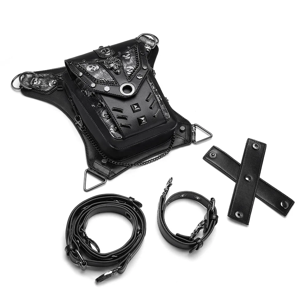 Punk Skull Rivet Waist Bag 4