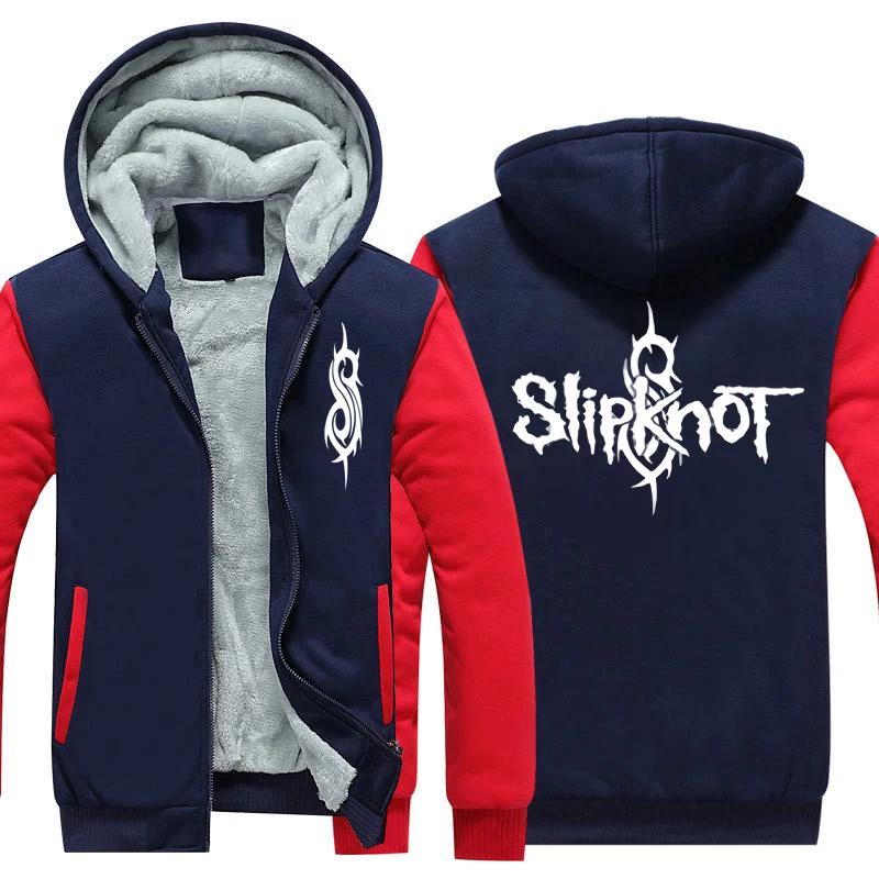 Рок-Группа Slipknot хип-хоп Уличная хипстерская утепленная толстовка с капюшоном теплая флисовая толстовка зимнее пальто с капюшоном