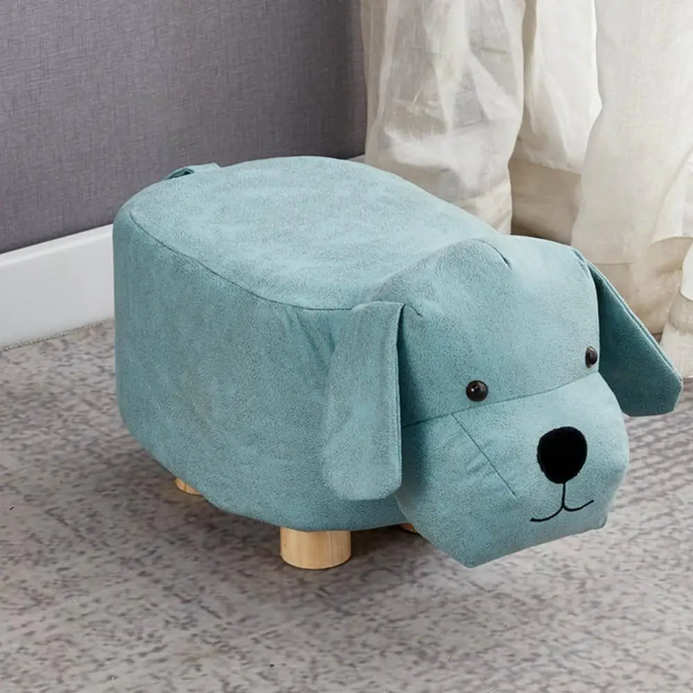 Dog Green Blue Детский табурет в форме животного, пуфик, диван, мягкая подушка, кресло-пуф, сиденье для отдыха, домашняя гардеробная, спальня, детская мебель, декор - Цвет: Dog Green Blue