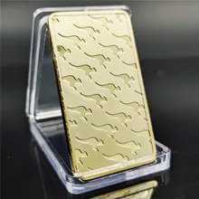Австралия Перт мята 1 унция 99.99% чистое золото покрытием с высоким рельефом копия сувенир жетон Золотой бар