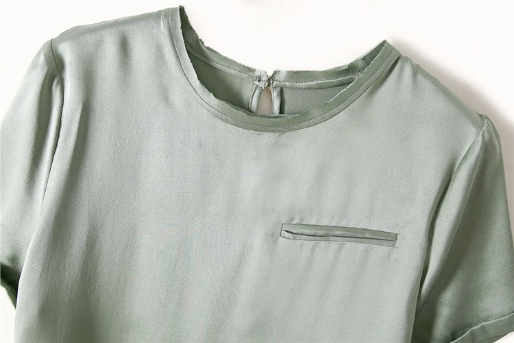 SuyaDream Women Solid T Shirt 100%Silk Satin O Neck Short Sleeves Chic Shirt 2021 Spring Summer White Silk Top SuyaDream Women Solid T Shirt 100%Silk Satin O Neck Short Sleeves Chic Shirt 2021 Spring Summer White Silk Top