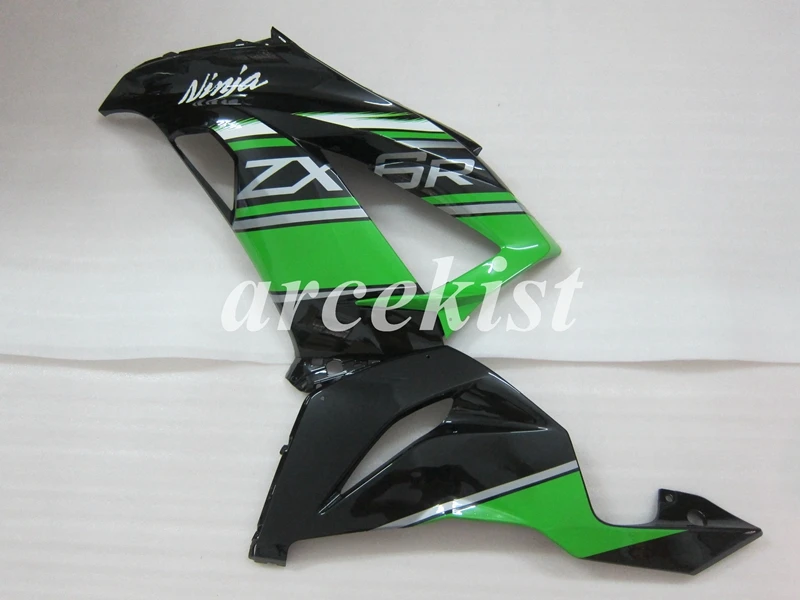 4 подарки ABS Обтекатели комплект подходит для kawasaki Ninja ZX6R 636 2013-, 13, 14, 15, 16, 17, 18, 599 6R ZX-6R кузов из двух вещей черно-зеленый