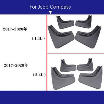 

Set of 4 car Front and Rear Splash Guard Mud Flaps mudguards fender For Jeep Compass 2017-2020 car Accessories