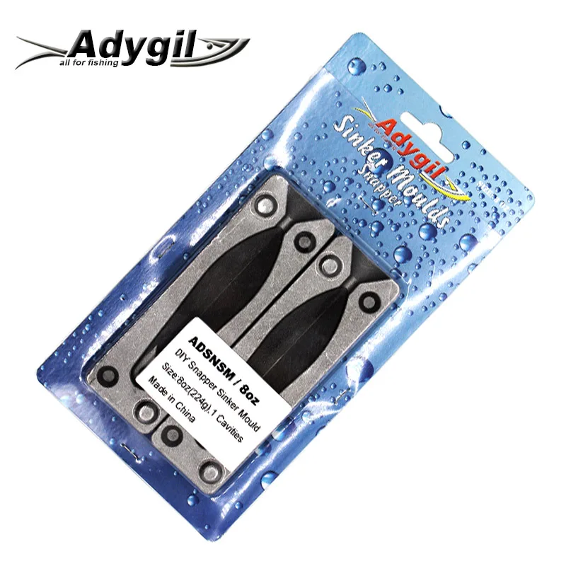 Adygil DIY Рыбалка Snapper грузило плесень ADSNSM/8 унций Snapper грузило 224 г 1 полостей - Цвет: silvery