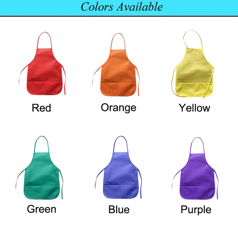 Unisex Colorful Children Aprons Waterproof Painting Pinafore Kid Apron Art Class Unisex Colorful Children Aprons Waterproof Painting Pinafore Kid Apron Art Class