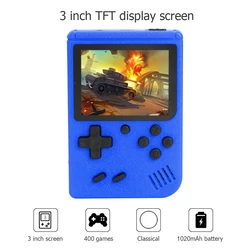 Built-in 400 Games Pocket Video Player 3-inch TFT Color Screen Video Handheld Gamepad Portable Retro Games Console Kids Gift