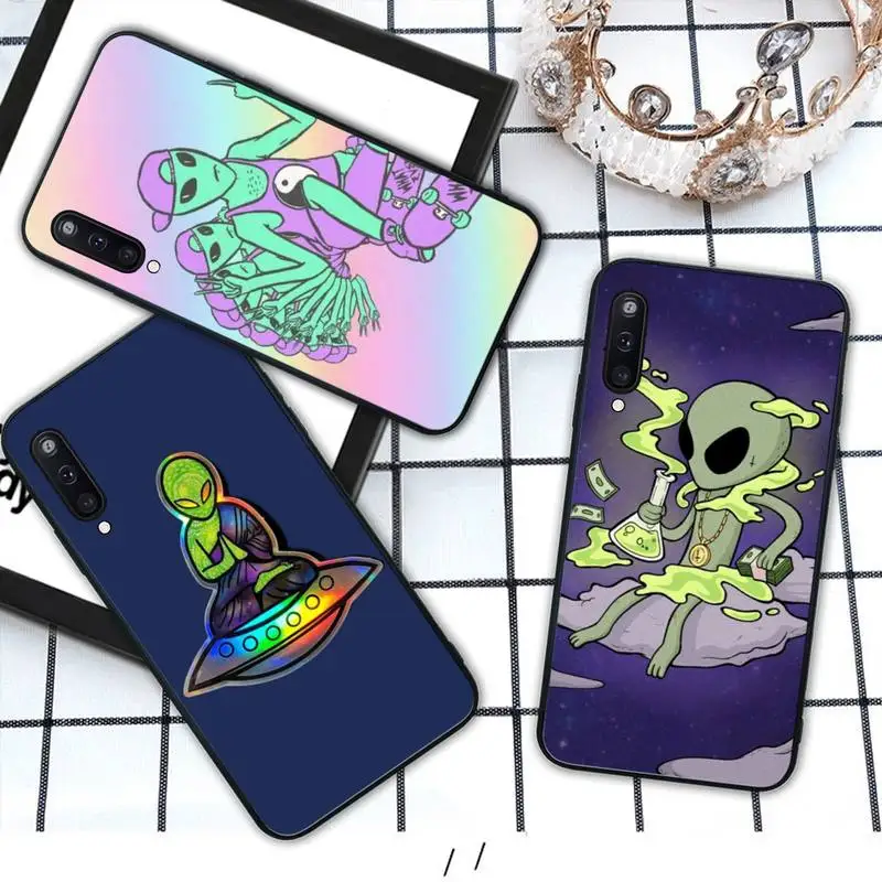 Yinuoda Alien UFO мягкий черный чехол для телефона funda Samsung galaxy M 30S A6 A7 2017 2018 A10 A20 E A30S A40 A50 A70