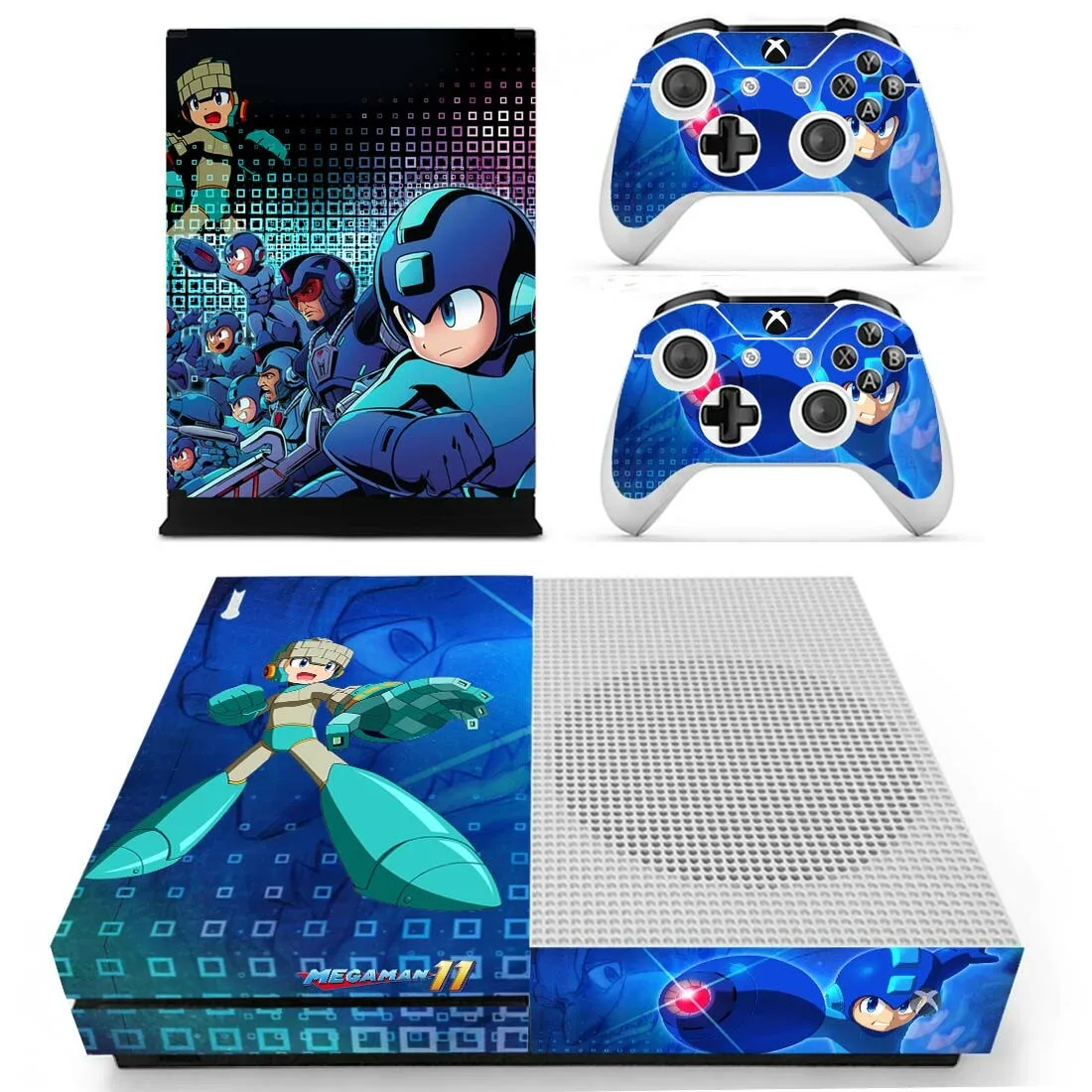 Стикеры Mega Man s для Xbox One S виниловые наклейки для кожи Стикеры Adesivo для Xbox one Slim консоль и два контроллера шкуры