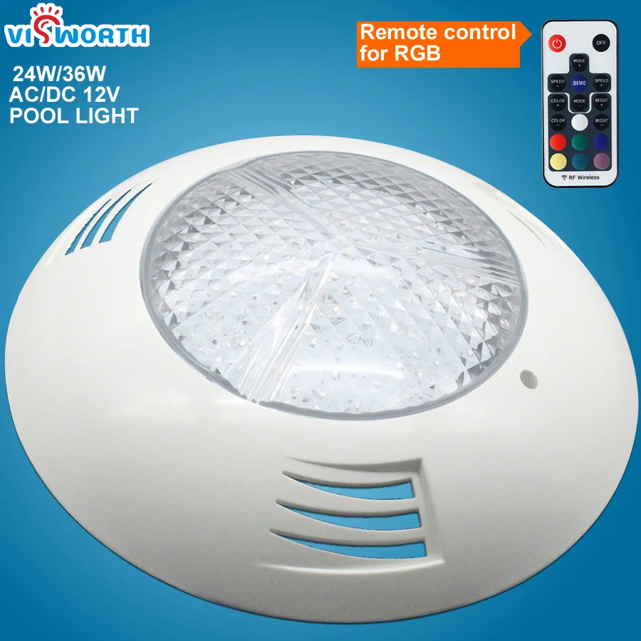 RGB Led Swimming Pool Light 24W 36W Fountain Led Piscina Lighting AC/DC 12V IP68 Waterproof Underwater Light