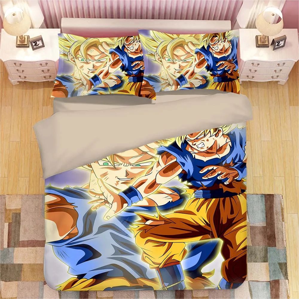 DRAGON BALL Z 3D постельное белье набор сын Goku vegeta пододеяльники, наволочки для подушек, драконий жемчуг одеяла постельные принадлежности Постельное белье - Цвет: 12