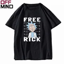 RI0103 Высококачественная Хлопковая мужская футболка с коротким рукавом и принтом Рик и Морти, повседневная Летняя мужская футболка свободного кроя