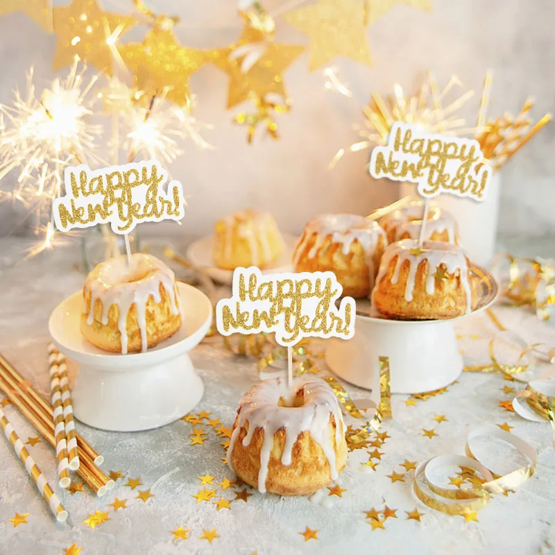 Happy New Year Decorations 2022 Christmas Balloons Decor Gold Black Disposable Tableware For Home New Year's Eve Party Ornaments