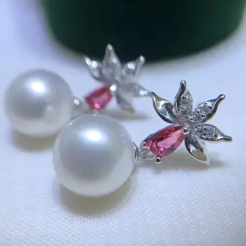 

Cheap Hot 925 Silver Stud Earrings Findings Mountings Settings Jewelry Parts Fittings for Pearls Coral Jade Agate Beads Stones