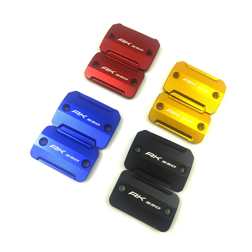 

One Pair CNC LOGO Front Brake Fluid Reservoir Cover Caps Front Brake Reservoir Cover Cap for KYMCO AK550 KYMCO AK 550