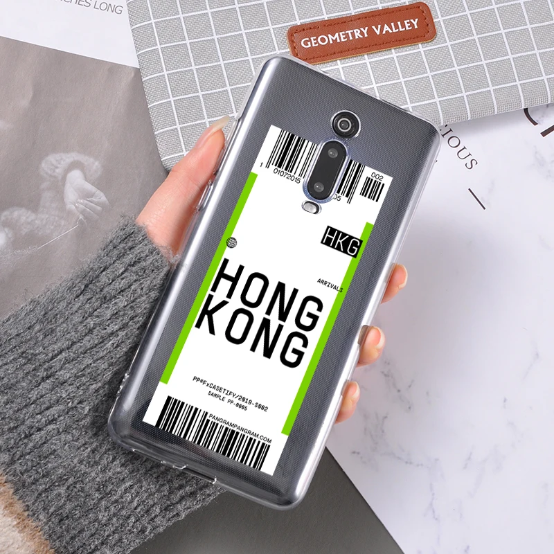 Чехол для билета на самолет Xiaomi Redmi Note 7 8 Pro 8A 7A K20 Mi A3 CC9 10 9T красочные тонкие мягкие