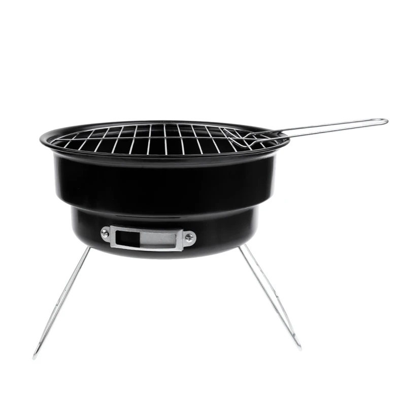 Mini Portable Round Camping Bbq Barbecue Grill Stand Stove Outdoor Camping Hiking Travel Fishing