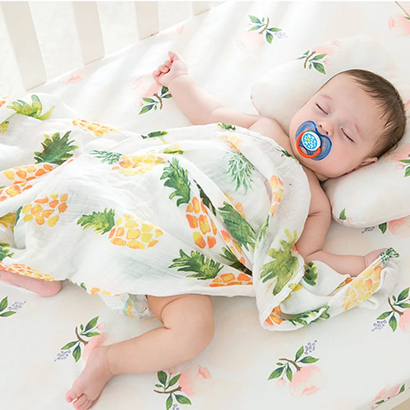 Высококачественные детские пеленки, 70% бамбук+ 30% хлопок, муслиновые одеяла для новорожденных, мягкие, многофункциональные, для кроватки, для коляски, одеяло, веха