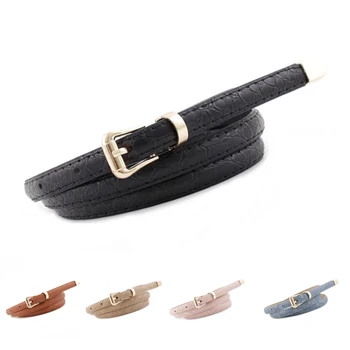 

105x1.1cm Female Pu Leather Snake Belts Women Thin Skinny Waist Belt For Dress Hot Pin Buckle Waistband