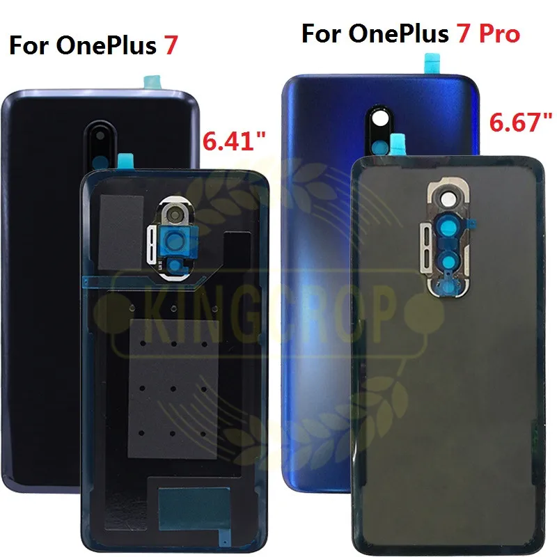 Задний Чехол для oneplus 7 Pro Крышка батарейного отсека задняя дверь Корпус Запасные части для oneplus 7 7pro задний корпус