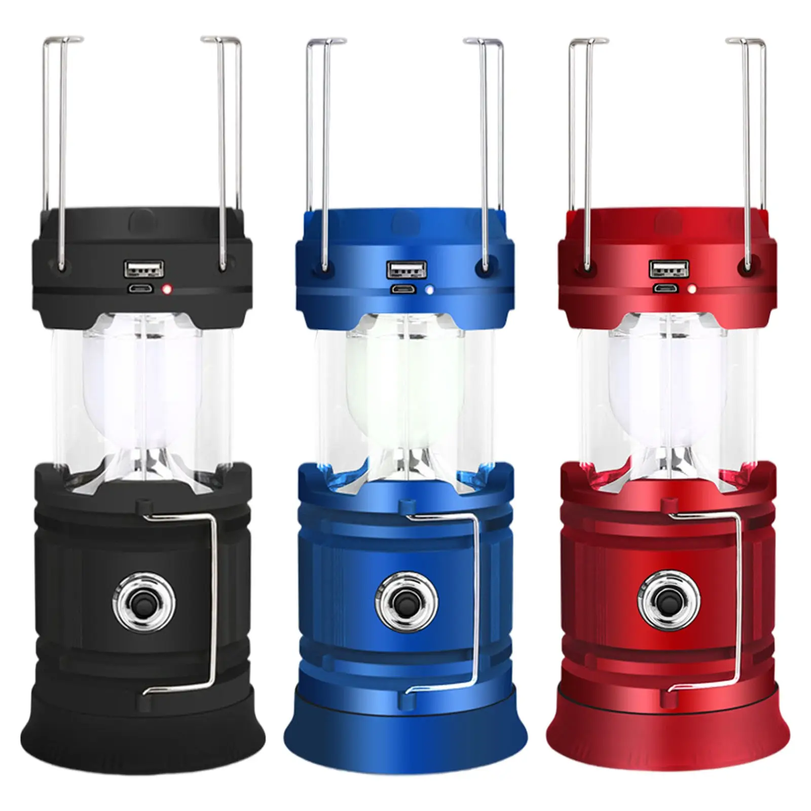 Camping Light USB Portable Lighting Phone Charge LED Solar Camping Lantern Rechargeable Lamp