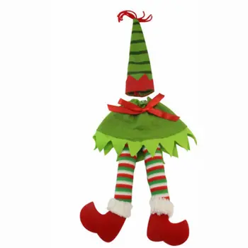 

Christmas Table Desktop Decoration Wine Bottle Cover Cartoon Elf Shape Wine Bottle Bag Christmas Household Decoration Supplies