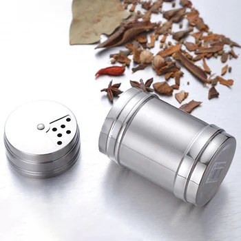 

Spice Jar Stainless Steel With Three Mouth Toothpick Holder Barbecue Pepper Seasoning Jar Tempero Seasoning Organizer