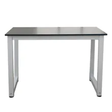 US Warehouse Wood 110cm Decent High Strength Wooden Computer Desk Black