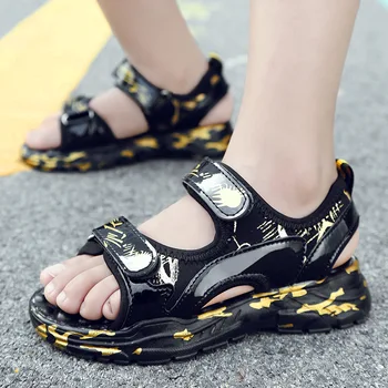 

2020 Kids Boys Sandals High Quality Camouflage Cut-outs Child Summer Big Boys Sandalias Children's Shoes Kids Canvas Flats Shoes