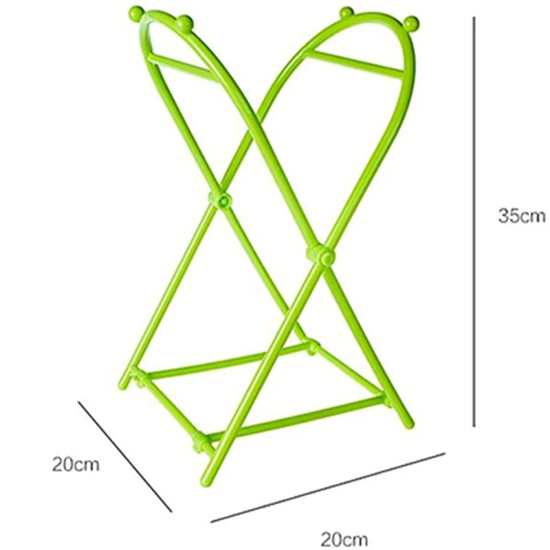 Складной пол типа X-type мусорный бак пластиковый держатель для мусорного мешка кухонный стеллаж для хранения Зеленый