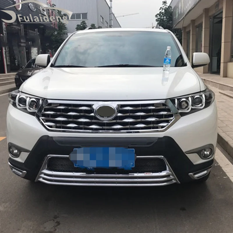 1 шт. для Toyota Highlander 2012- передний верхний гриль ABS хромированная решетка Замена автомобиля Стайлинг Аксессуары