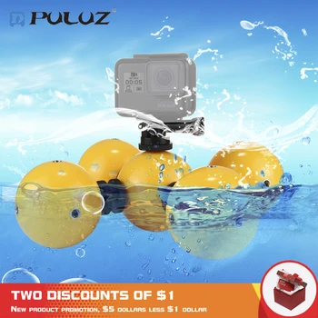 

5PCS PULUZ Underwater Camera Floating Ball Buoyancy ball for Gopro 5 4 Session Mini Floaty Holder for Gopro5 4 3+SJCAM Xiaoyi 4k