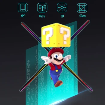 

3d fan holographic projector advertising display hologram LED air imaging logo advertising machine