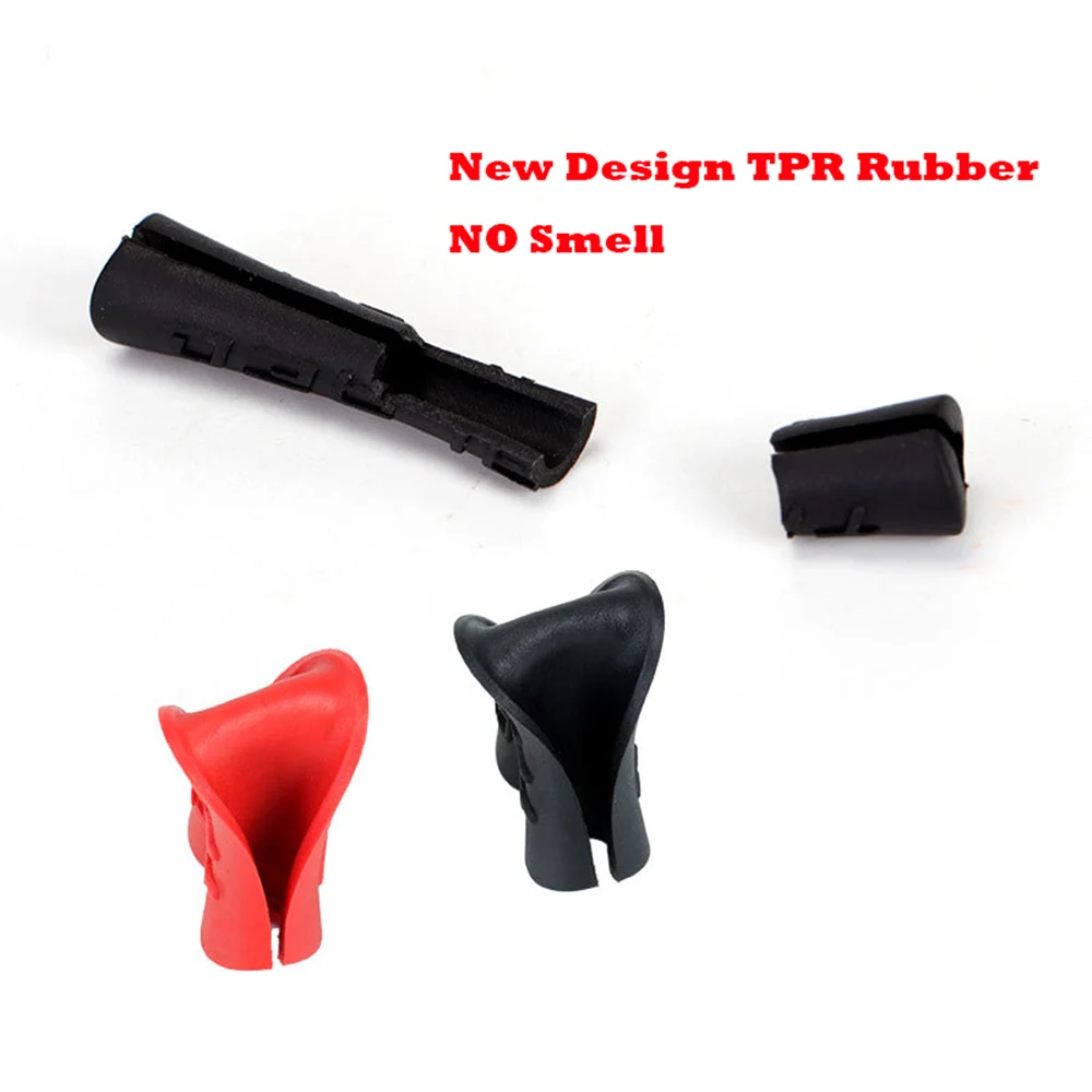 4Pcs Bicycle Sleeve Rubber Cable Protector Red Black Ultralight Pipe Line Brake Shift MTB Bike Frame Cable Guides Protect BC0176 (4)