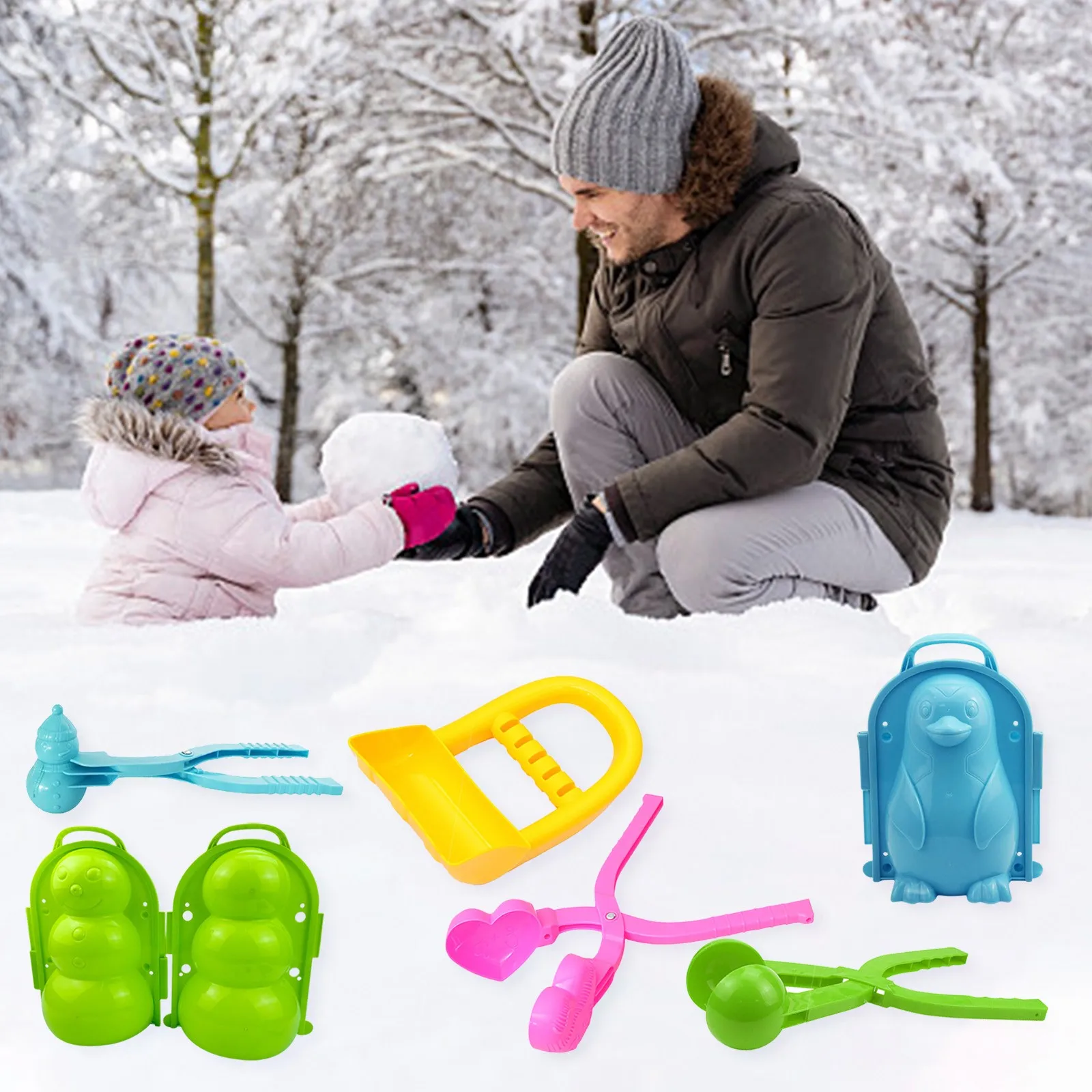 Snow Mold Snowball Maker Clip Snow Sand Mould Toy for Children Kids Outdoor 