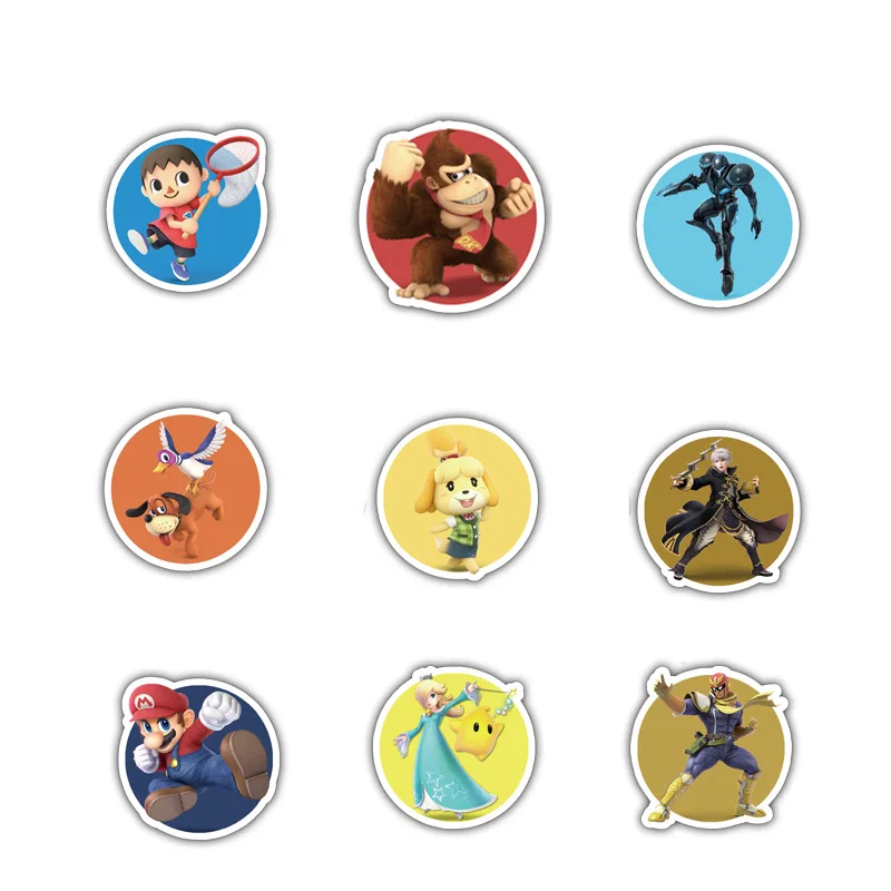 50pcs waterproof Super Mario Bros anime Graffiti Stickers for Game Luggage Laptop Decal Skateboard Moto Guitar car Sticker