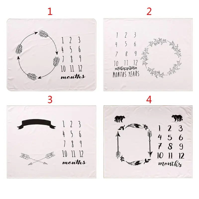 

Baby Milestone Blanket Newborn Photo Background Cloth Infants Photography Props R2JF