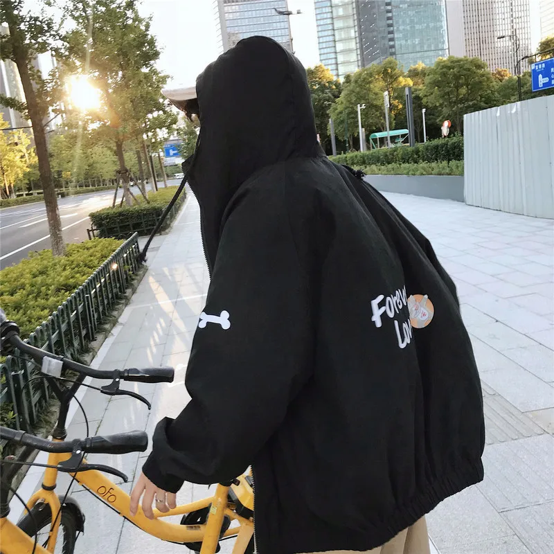 

Large Size Jk952/P60 plus Cotton P70 Loose-Fit Jacket Men's Embroidered Printed Korean-style Couples Students Large Size