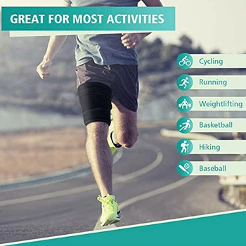 

1 Pair Sweat Absorb Protective Sauna Leg Shaper Slender Neoprene Sports Training Running Fitness Compress Belt Slimming