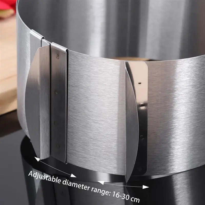 OUNONA Baking Ring Baking Tools Adjustable 6 12 Inch Stainless Steel Mousse Layered Cake Mold Baking 3