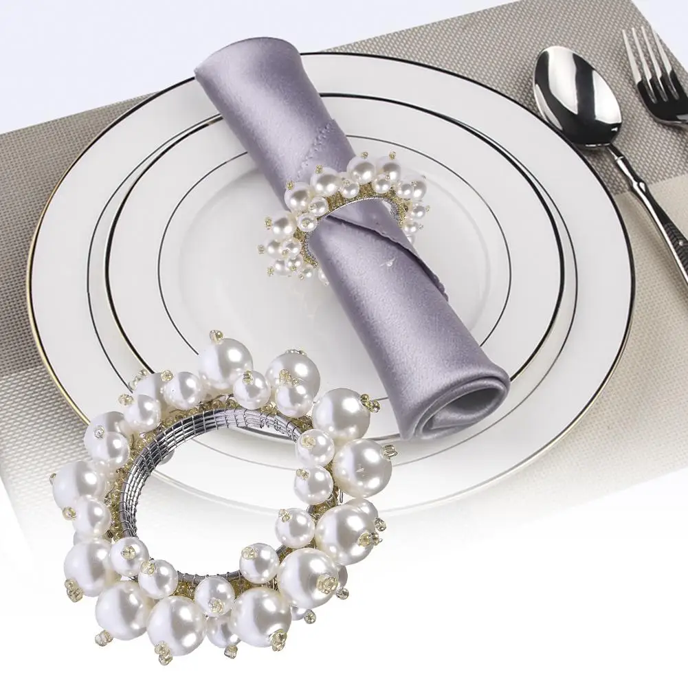10 шт. кольцо для салфеток жемчуг многофункциональная салфетка с пряжкой держатель для салфеток для дома отеля Свадьба Праздник Вечеринка ужин банкет Декор
