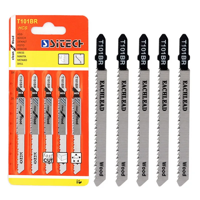 5Pcs Alloy Steel T244D Hacksaw Jig Blade Set Cutting Tool for Wood Sheet 5PCS Blades Wood Cutter